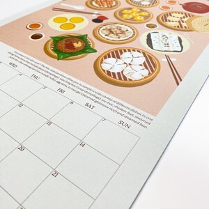 Asian Foodie Calendar 2024, 12 Month Wall Calendar, Large Size 9.5x17.25 Nearly A3, Thick Paper, 14 pages image 6