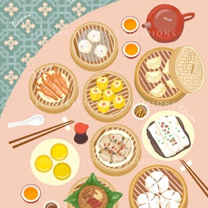 Dim Sum Art, Instant DIGITAL DOWNLOAD