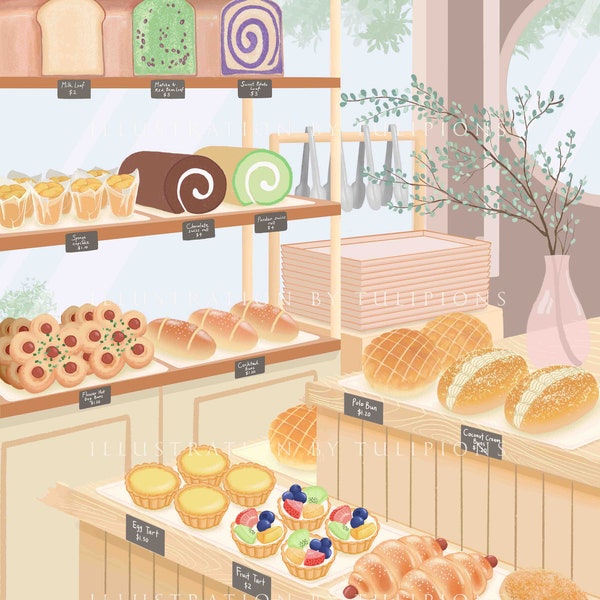 Chinese Bakery Goodies, Instant DIGITAL DOWNLOAD