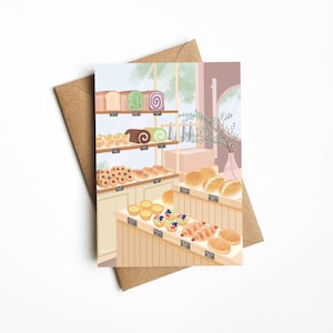 Chinese Bakery Goodies Card, 5x7", Comes With White Or Brown Envelope