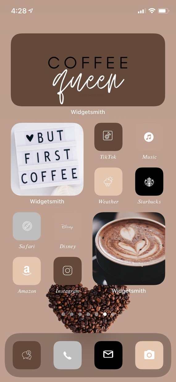 Ios 14 App 70 Coffee Queen Bundles 3 Widget Photos & Home | Etsy