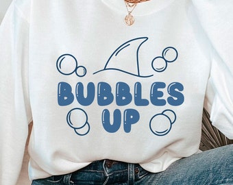 Bubbles Up SVG, Shark Lover SVG, Love Beach SVG, Love Bubbles SVG, Bubble Up Png, Cute Bubble, Cute Shark, SVG pour chemises, PNG Sublimation