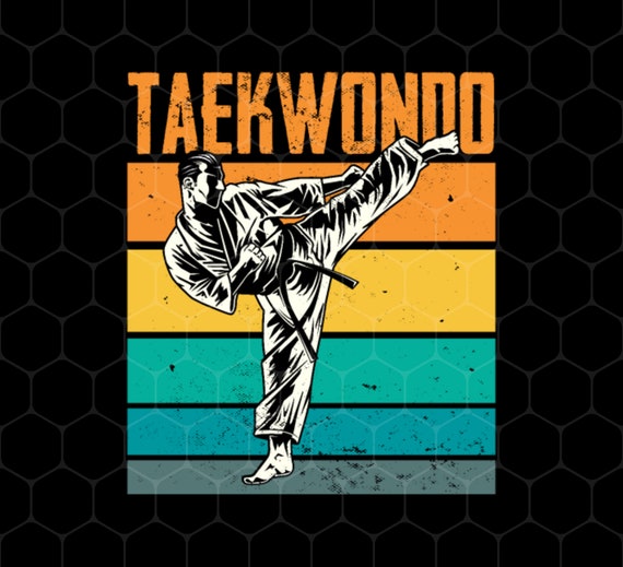 Taekwondo Martial Arts Shirt Retro Vintage Silhouette Gift Taekwondo Martial Arts Shirt Retro Vintage Silhouette Gift
