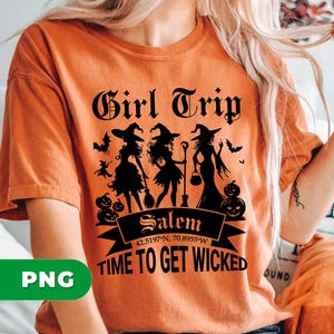 Mädchen Reise Salem, Hexe Silhouette Halloween, Zeit, Wicked Clipart zu erhalten, Salem Koordinaten PNG, Gruselige Hexenreise PNG, Happy Halloween