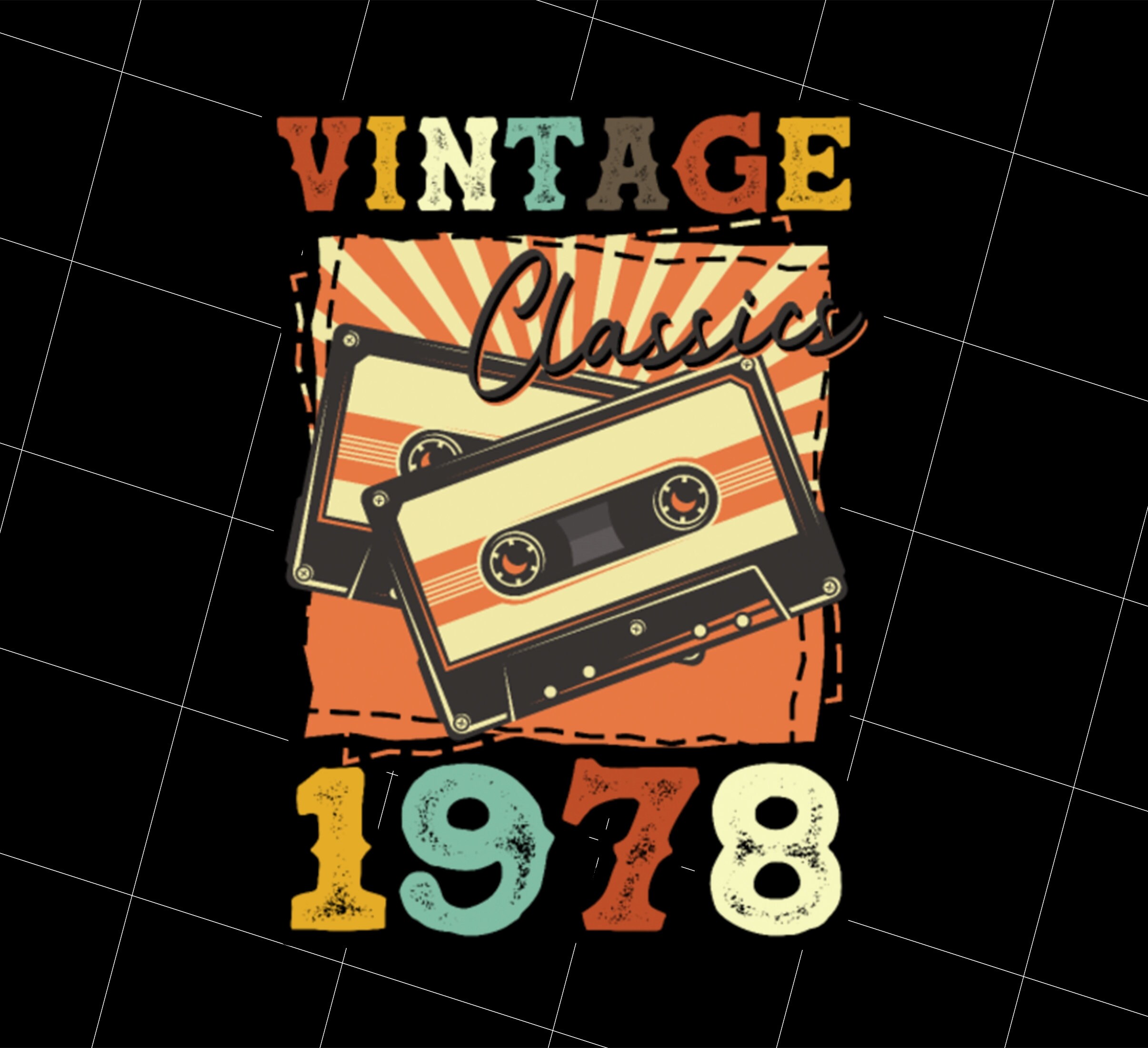 Vintage 1978 Png Birthday 1978 Png Retro 1978 Png Cassette - Etsy