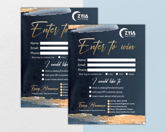 ZYIA Enter to win cards, Zyia Personalized Card, Zyia Enter to win Card, Digital file, Printable Enter to win Card, Custom ZYIA Card, ZA27