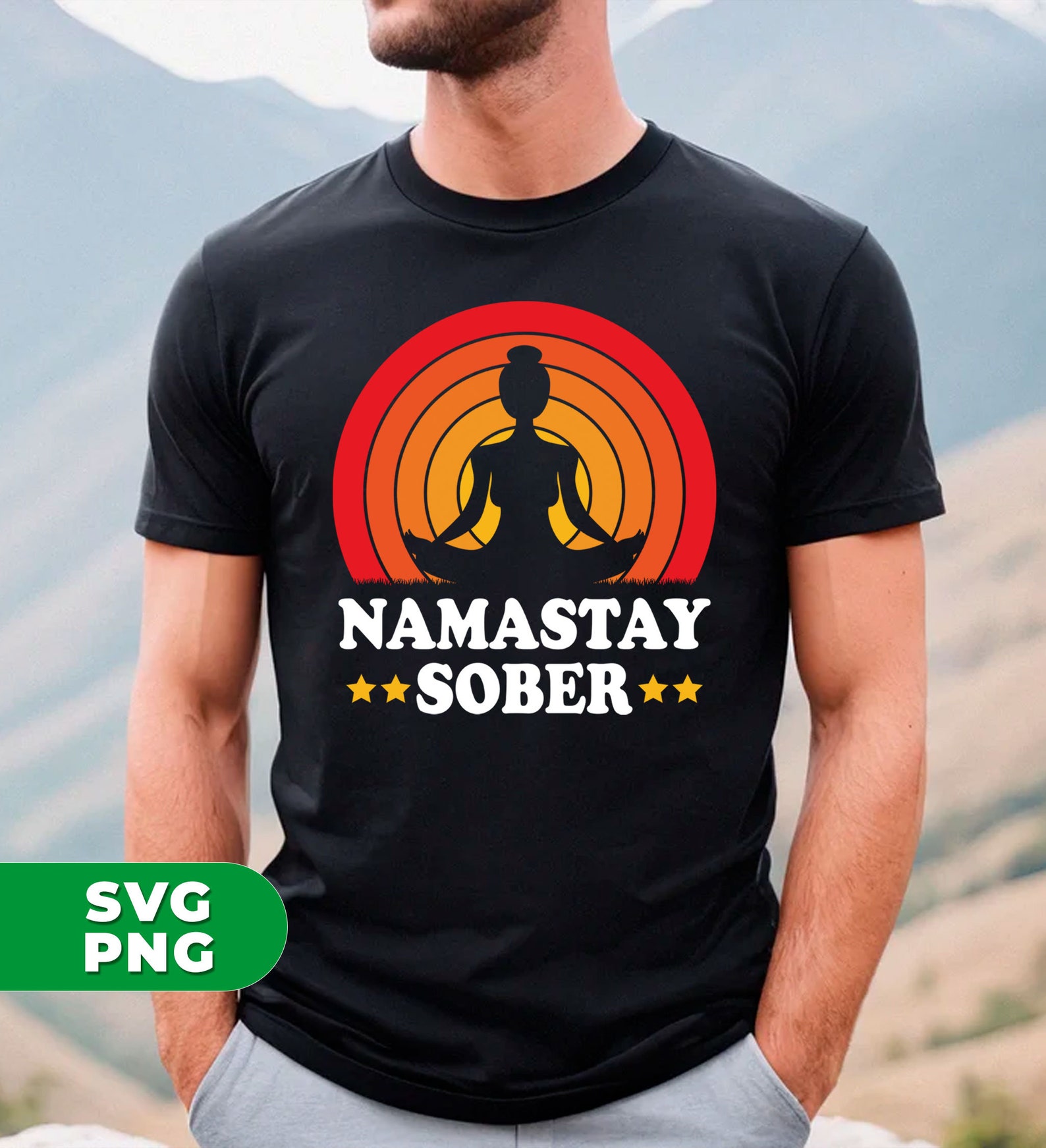 Namastay Sober Png, Retro Sobriety Png, Love to Do Yoga Png, Retro Yoga ...