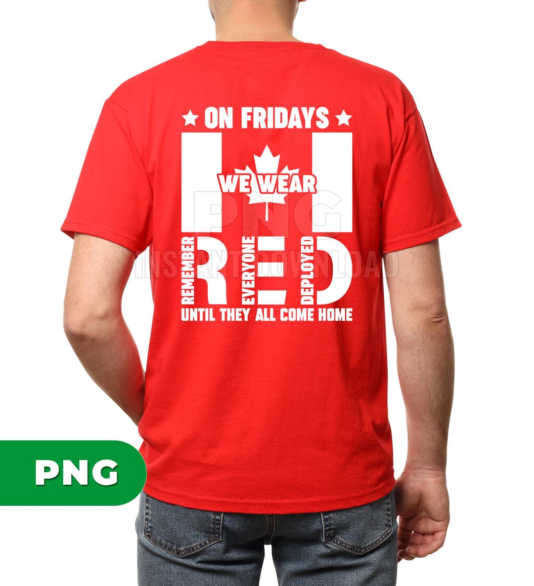 On Fridays We Wear Red PNG, Canada Red Friday Military Support PNG ...