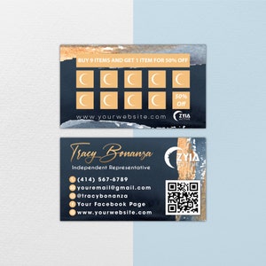 Zyia Loyalty Rewards Cards, Zyia Personalized Loyalty Rewards Cards, Digital file, Printable Loyalty Reward Card, Custom ZYIA Card, ZA27