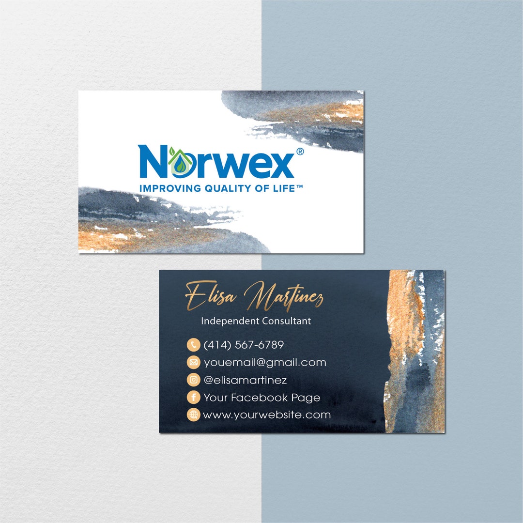 Norwex Business Cards, Personalized Norwex Business Card, Digital File, Norwex Green Cards ...