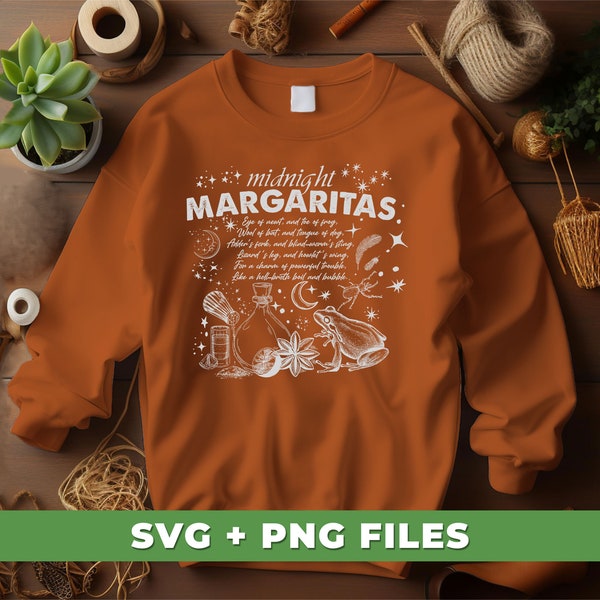 Midnight Margaritas Svg, Magic Girl Svg, Local Witches Svg, Magic Night Svg, Margaritas Png, Margaritas Svg, SVG For Shirts, PNG Sublimation