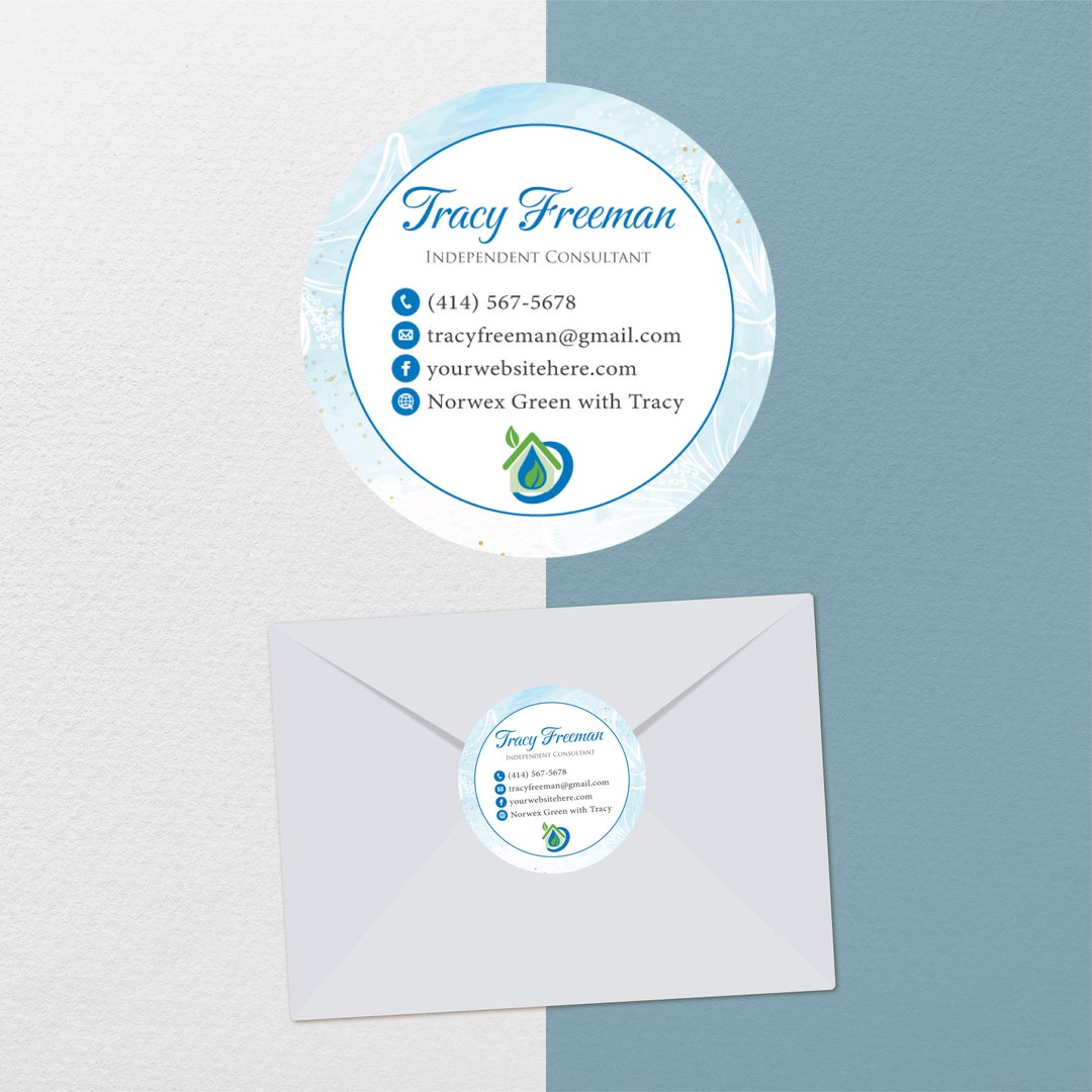 Norwex Sticker, Personalized Norwex Seal Sticker, Norwex Sticker Envelope, Digital File ...