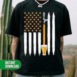 Funny Beer Png, Beer Flag Png, American Flag Png, American And Beer Png, Drunker Png, American Beer Png, SVG For Shirts, PNG Sublimation