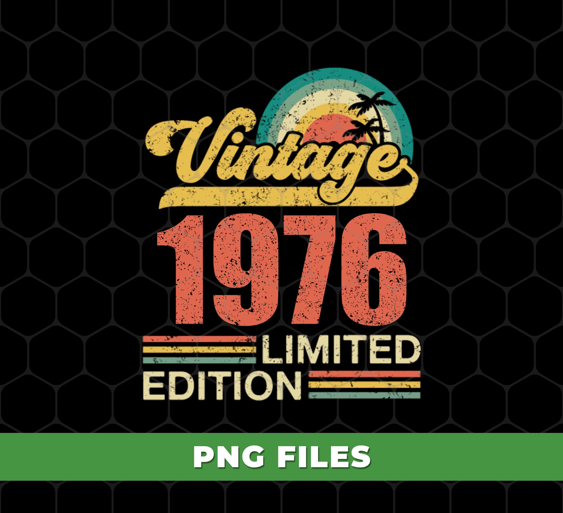 1976 Birthday Png, 1976 Shirts, 1976 Birthday Design, Vintage 1976 ...