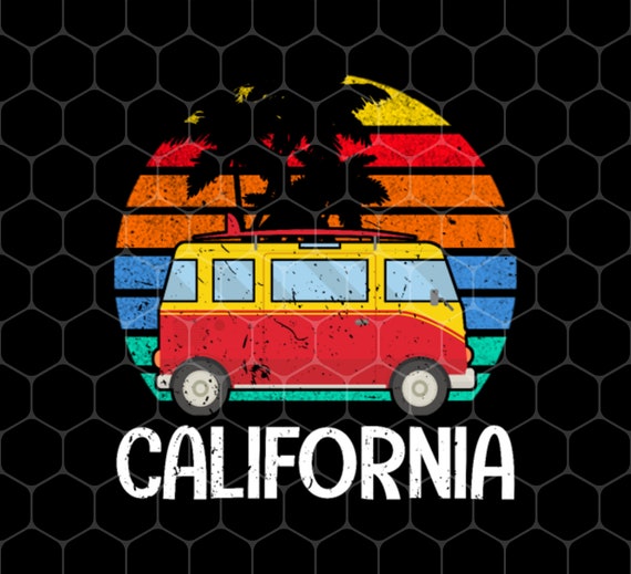 Retro California Hippie Van Beach Bum Surfer T-Shirt Retro California Hippie Van Beach Bum Surfer T-Shirt