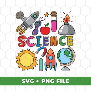 Wetenschap minnaar Svg, terug naar school Svg, Student Gift Svg, Science Design Svg, Science Cartoon Svg, SVG voor shirts, PNG-sublimatie