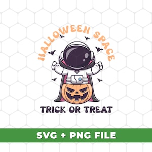 Halloween Space Svg, Trick or Treat Svg, Horror Astronaut Svg, Happy Halloween Svg, Horror Astronaut Svg, SVG para camisas, PNG sublimación