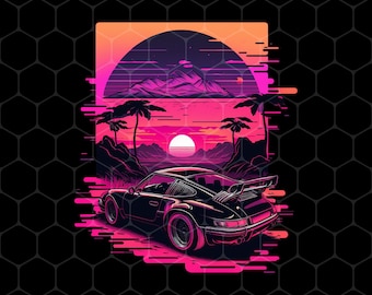 Race Car Png, Car Lover Png, Racing Car In Neon Png, Best Car Gift Png, Car On Race Png, Disco Style Png, Png Imprimible, Archivo digital