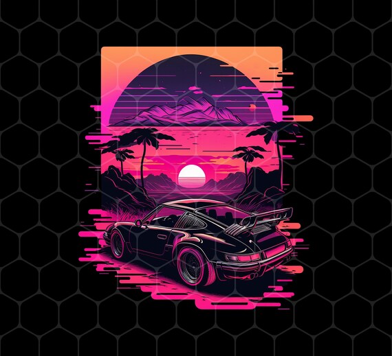 Race Car Png, Car Lover Png, Racing Car In Neon Png, Best Car Gift Png, Car On Race Png, Disco Style Png, Png Printable, Digital File