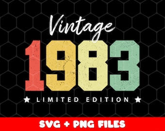 Birthday Gift for 1983 Png, Limited Edition Gift Png, 1983 Lover