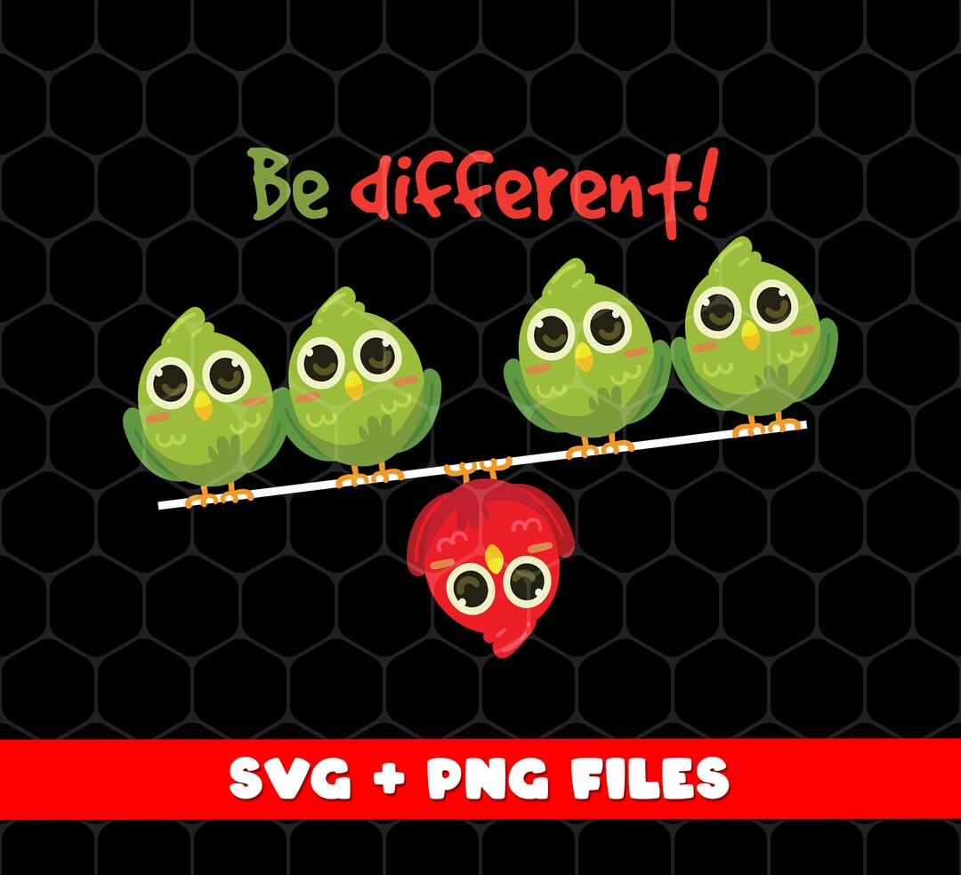 Cute Bird Svg, Funny Bird Png, Be Different Svg, Different Bird Png, Be