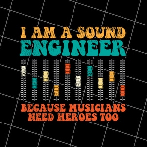 Retro ljudtekniker png, eftersom musiker också behöver hjältar png, älskar musik png, min kärlek är musik retro present, utskrivbar png, digital fil