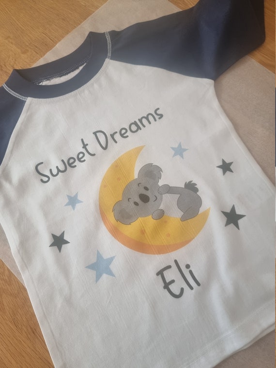 Personalised Sweet Dreams Pyjamas, Koala, Boys, Moon, Sweet Dreams, Gift,  Pyjamas, Sleep