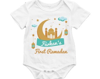 Personalised Ramadan Babygrow, Tshirt, Bodysuit, Sleepsuit, Romper, Gift, Ramadan Kareem
