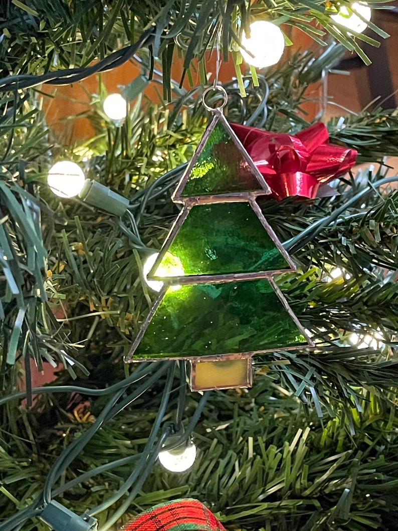 Christmas Tree Stained Glass Etsy