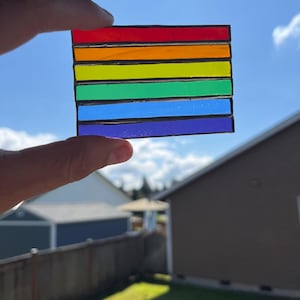 Pride Flag Stained Glass