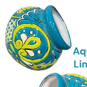 Tilted Talavera Planters Indoor Outdoor Flower Pot Mexican Pottery