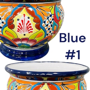 Copa ancha Ceramic Talavera Planter Indoor or Outdoor Flower Pot