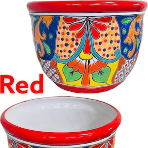 Jello Talavera Planter Indoor Outdoor Flower Pot Mexican Pottery