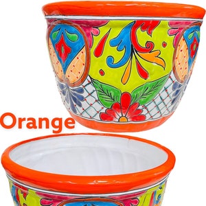 Jello Large Talavera Planter Indoor Outdoor Flower Pot Mexican Pottery