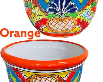 Jello Talavera Planter Indoor Outdoor Flower Pot Mexican Pottery