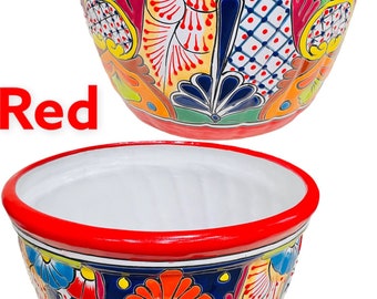 Jello Large Talavera Planter Indoor Outdoor Flower Pot Mexican Pottery