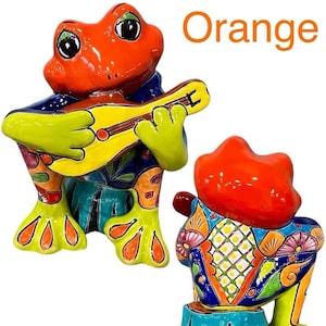 Rana Musical Talavera Rocking Sitting Frog Statue Decor