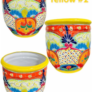 Large Tarro Talavera Planter Indoor Outdoor Mexican Pottery Flower Pot