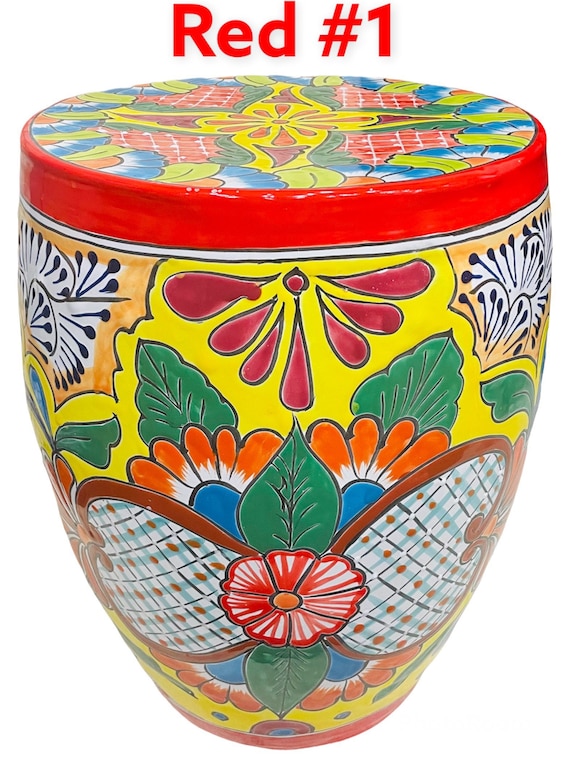 Talavera garden stool deals