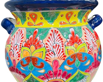 Vintage Mexican Folk Art Pottery Terracotta Colorful Vase - Etsy