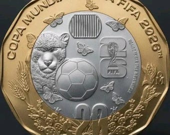 Mexico FIFA 2026 world soccer cup -  20 Mexican Pesos -  Bimetallic coin