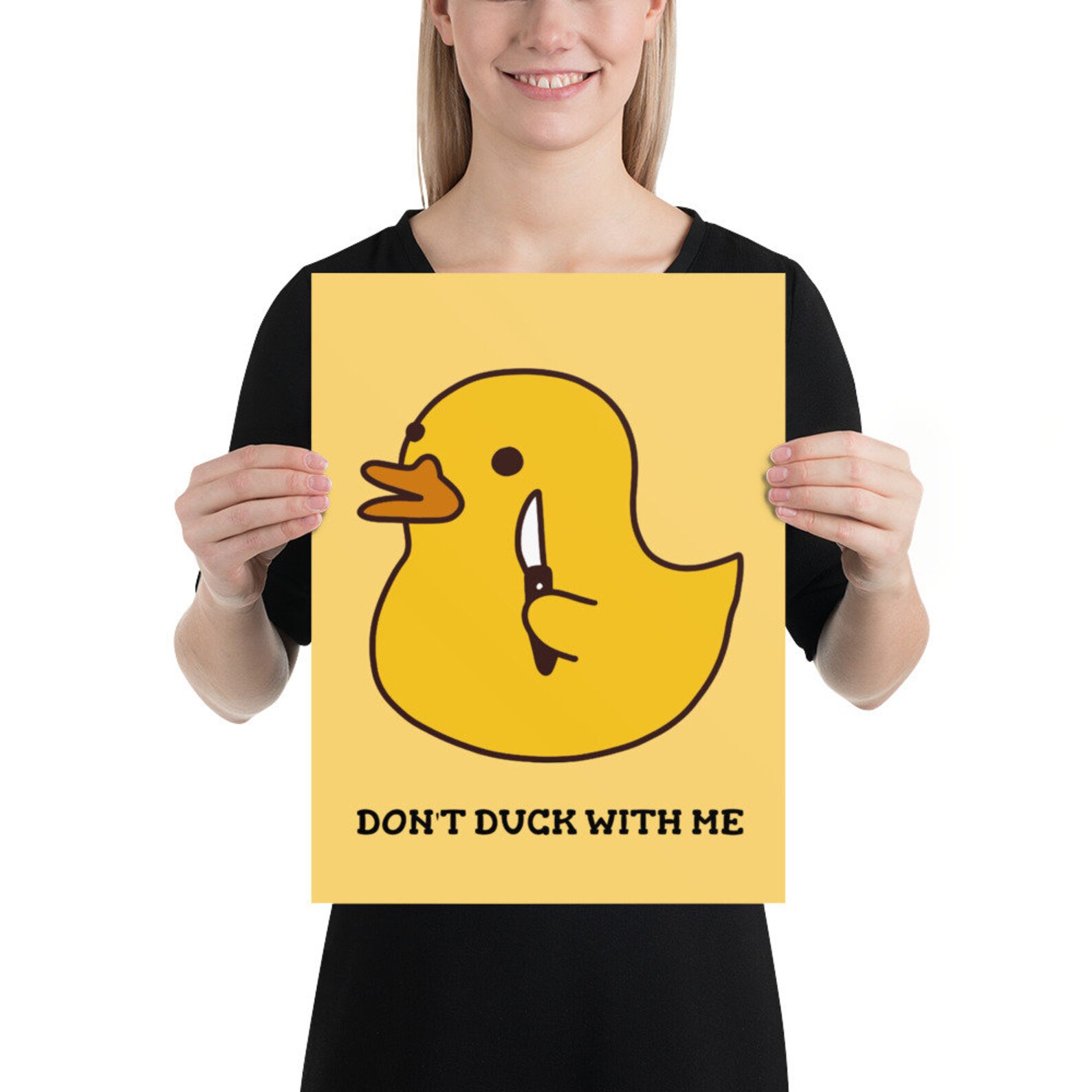 Don't Duck With Me Poster Rubber Duck Poster Poster | Etsy