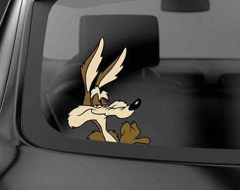 Wile E Coyote Lessons Cartoon Car Bumper Sticker Decal 5'' x 5'' Wile E Coyote Lessons Cartoon Car Bumper Sticker Decal 5'' x 5''