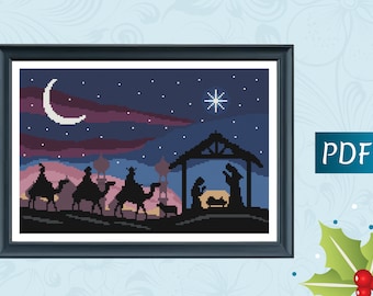 Cross Stitch Kit Tiny Nativity Scene - Etsy