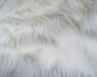 Luxury off White Faux Fur Fabric: Long Pile, Cosplay, Bear Making - Etsy UK