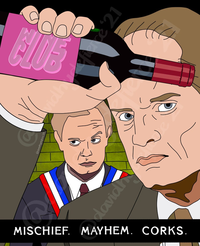 Wine Club Frasier corkmaster Print Whine Club Hail Etsy UK