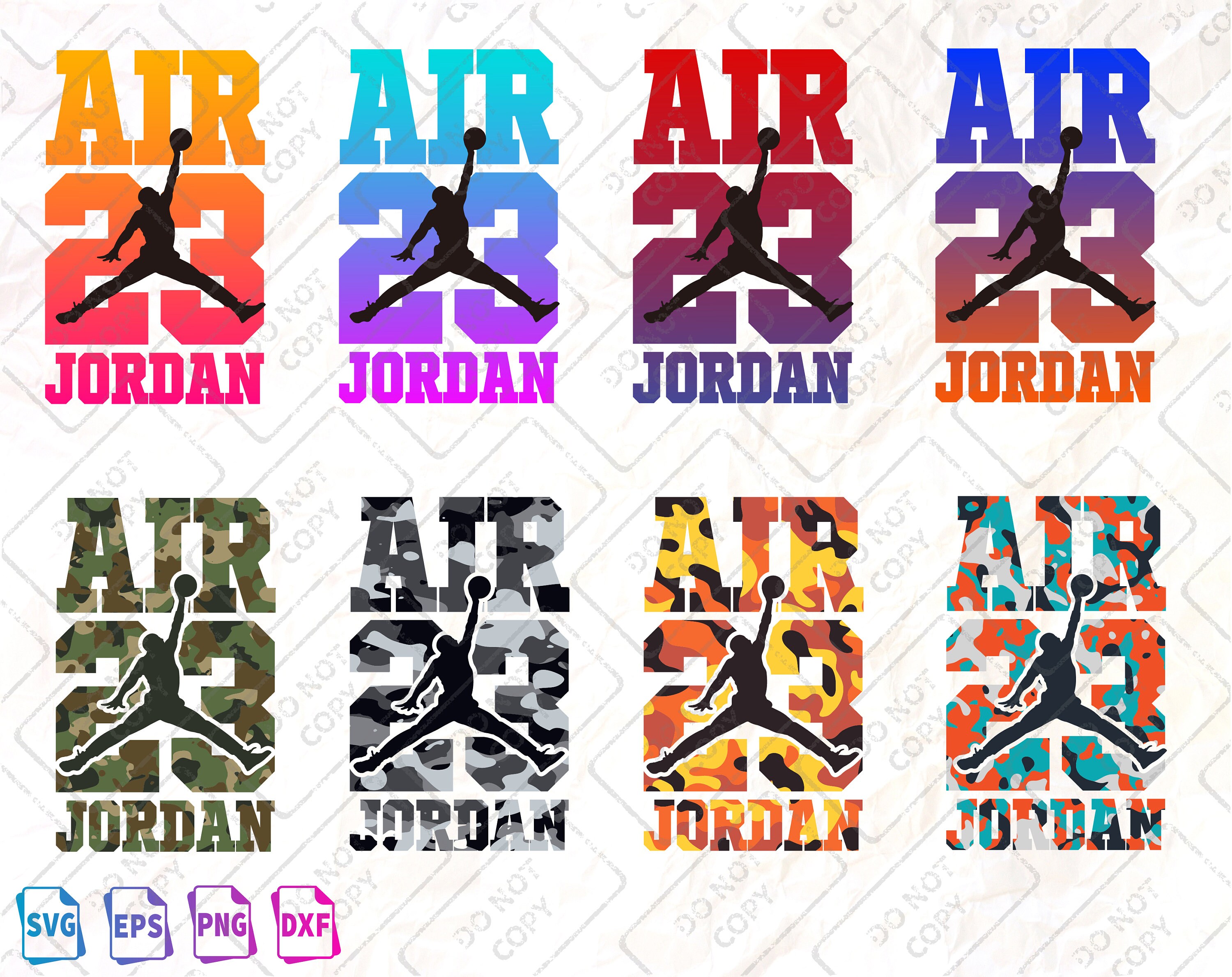 Jordan gradient + camo svg bundle, art logo svg, sport brand, shoes c…