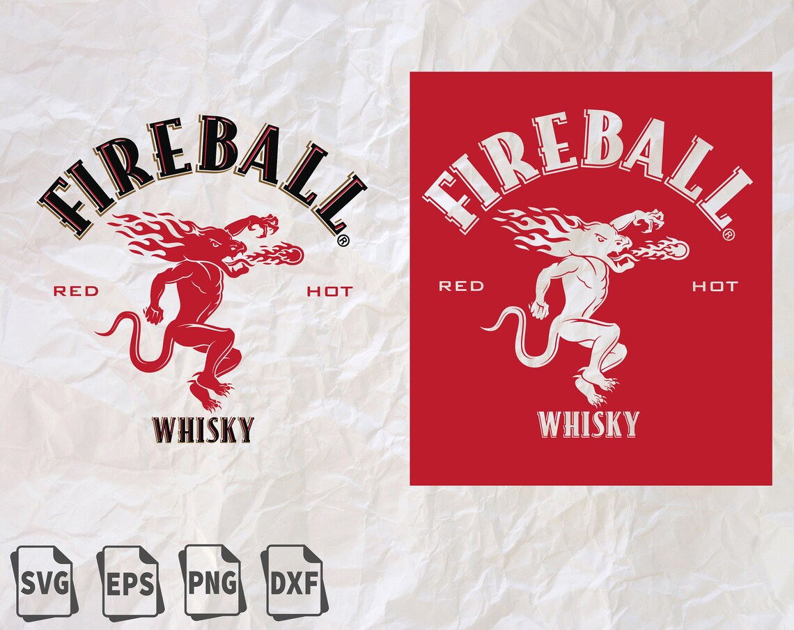 Fireball Whiskey Labels Fireball Logo svg Fireball whiskey | Etsy