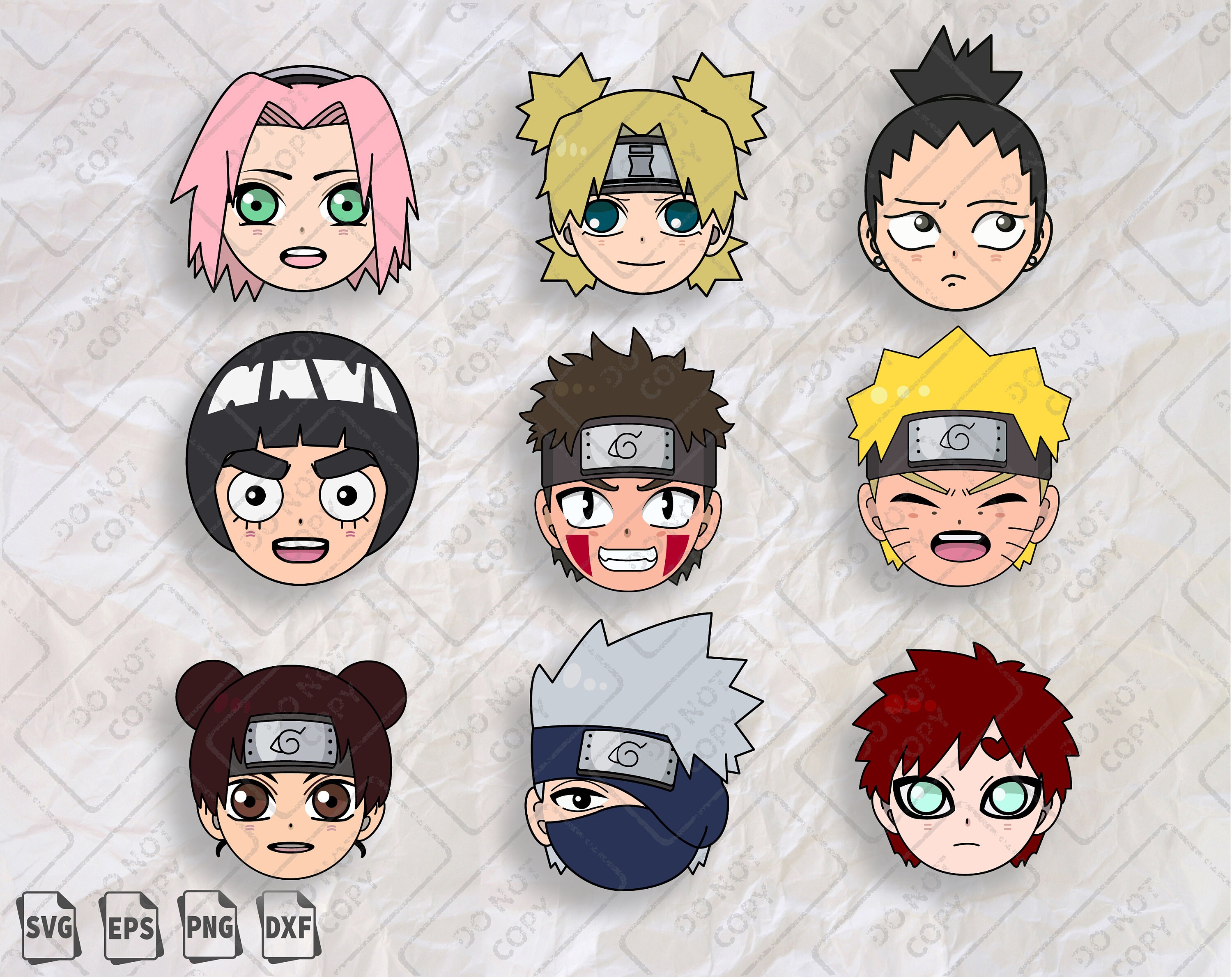 Naruto 9 SVG bundle Naruto cut file Naruto anime svg anime Etsy