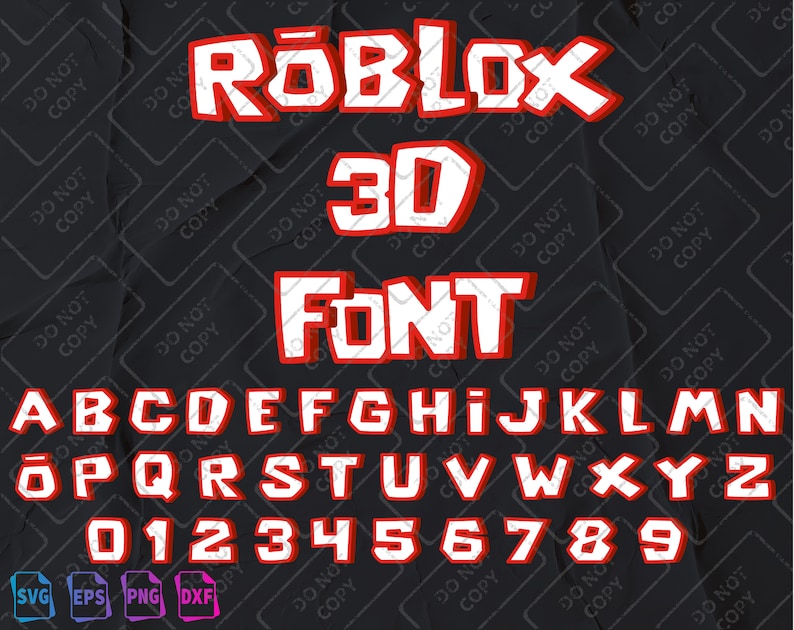 Roblox 3D Game Font SVG Roblox letters Roblox Alphabet Etsy